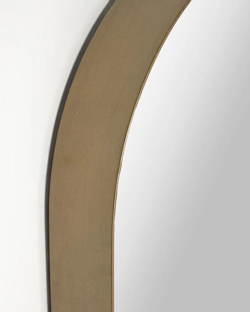 Tiare gold metal wall mirror 31 x 101 cm