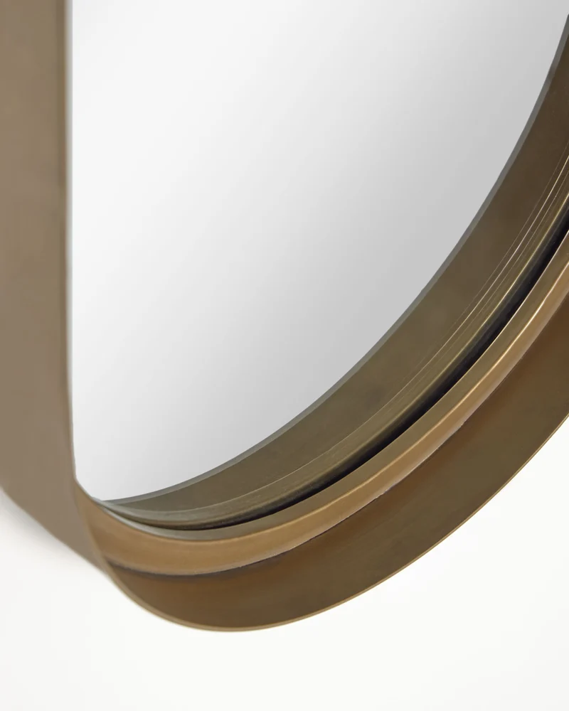 Tiare gold metal wall mirror 31 x 101 cm