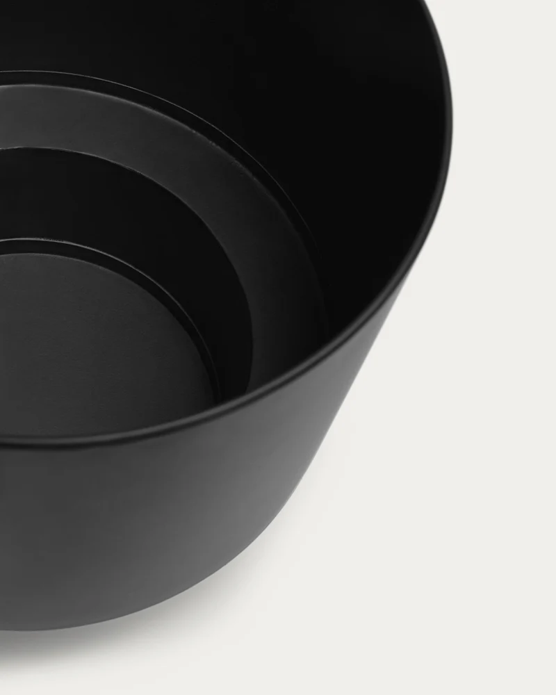 Mash black metal planter Ø 28 cm