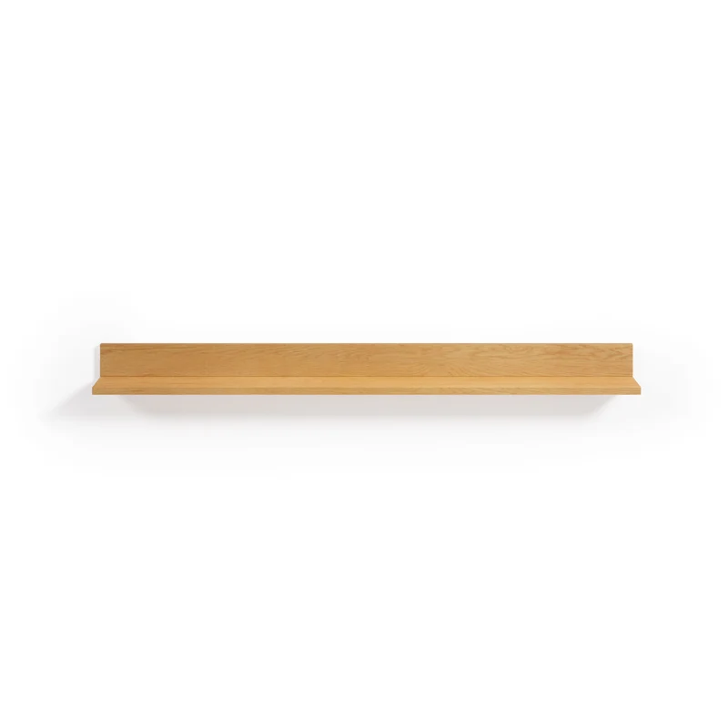 Abilen oak veneer and white lacquer shelf, 120 x 15 cm, FSC™ 100% certified