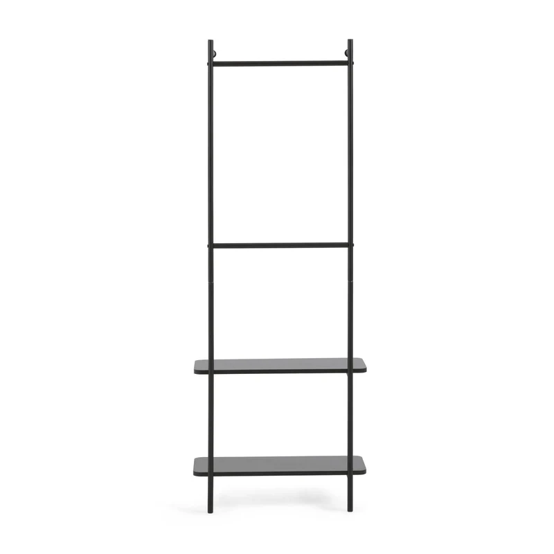 Galatia melamine and metal clothes rail with black finish 60 x 162 cm