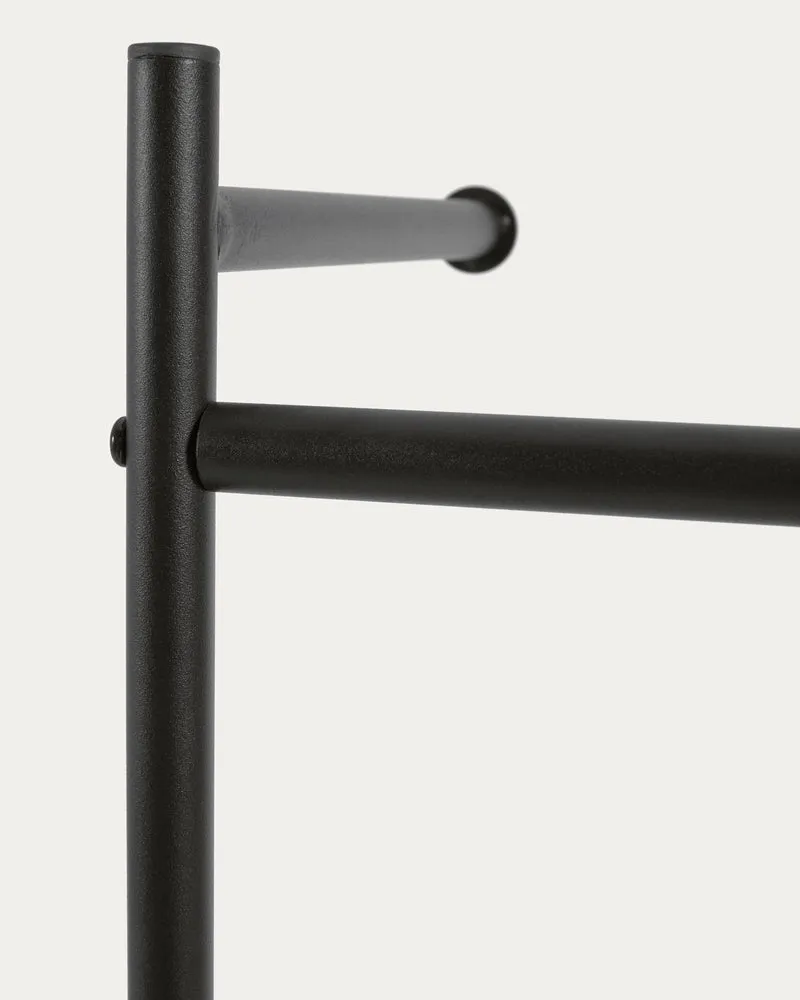 Galatia melamine and metal clothes rail with black finish 60 x 162 cm