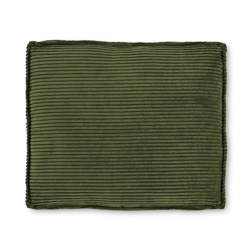 Blok cushion in green thick corduroy 50 x 60cm