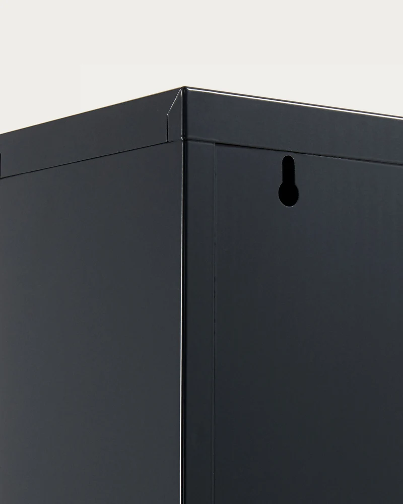 Ode shoe rack with 5 doors in dark grey, 50 x 168.5 cm