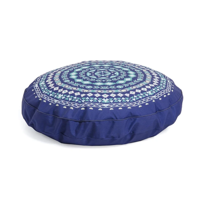 Blue Ashleen pouf Ø 60 cm