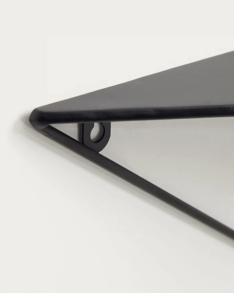 Teg prism shelf in steel with black finish 40 x 20 cm