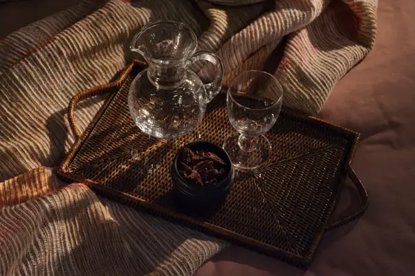 Togo Tray with Glass