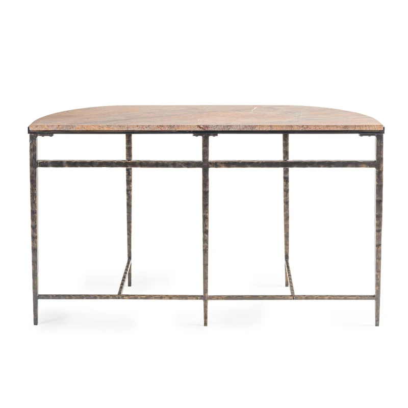 Forest Brown Marble Console Table