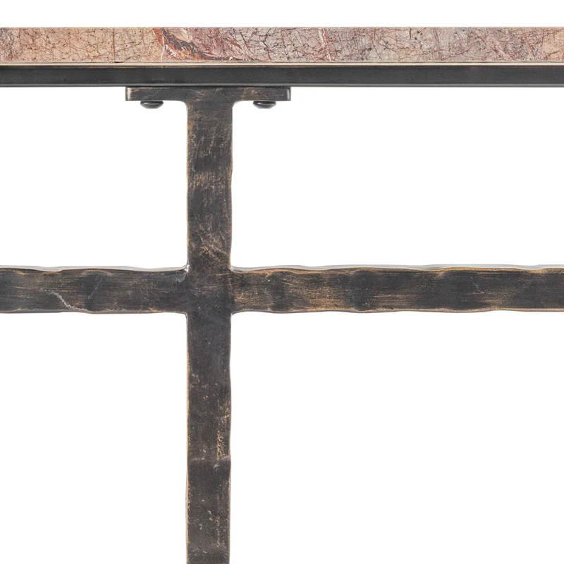 Forest Brown Marble Console Table
