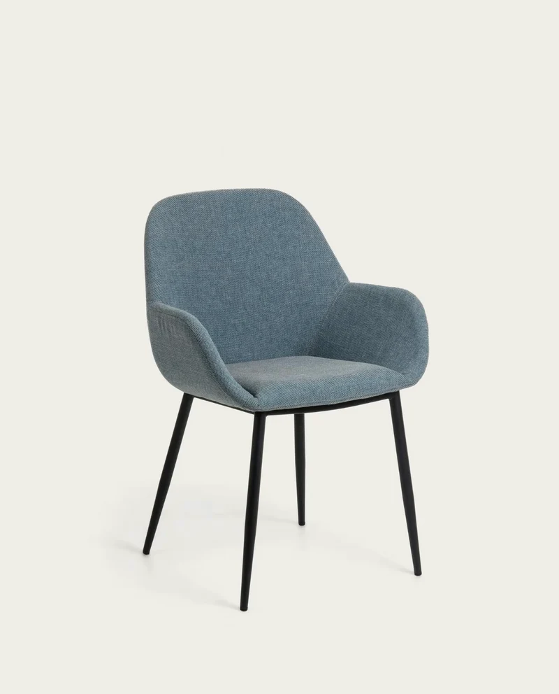 Konna Chair Light Blue & Black Leg