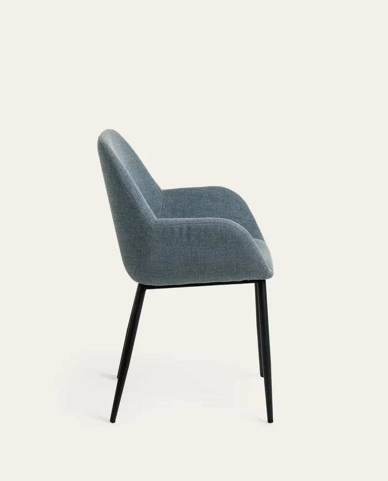 Konna Chair Light Blue & Black Leg