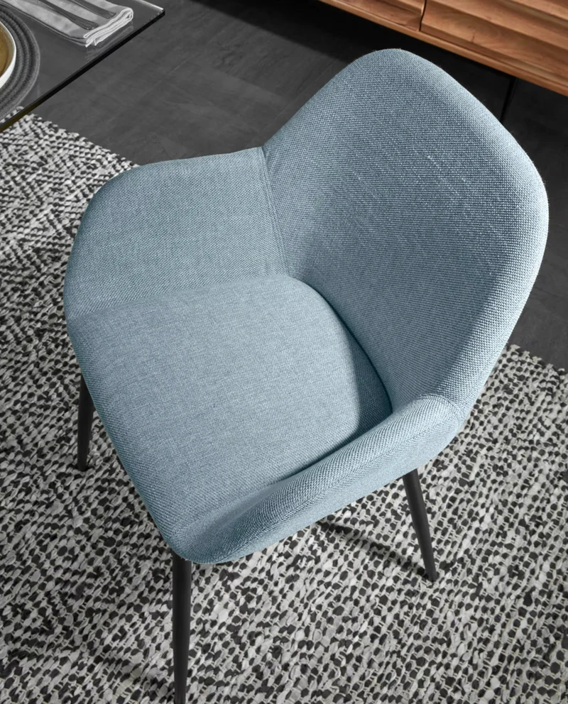 Konna Chair Light Blue & Black Leg