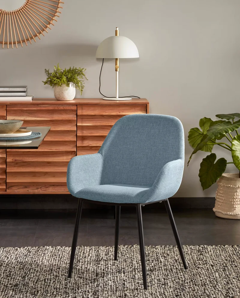 Konna Chair Light Blue & Black Leg