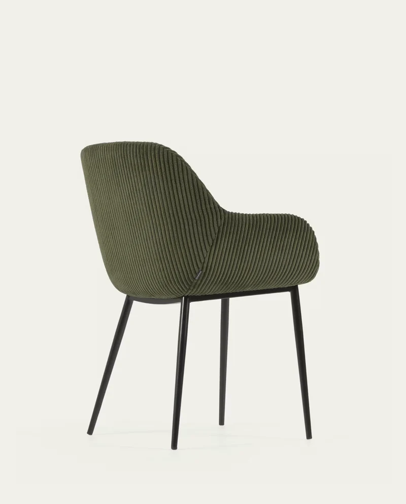 Konna Chair Dark Green & Black Leg
