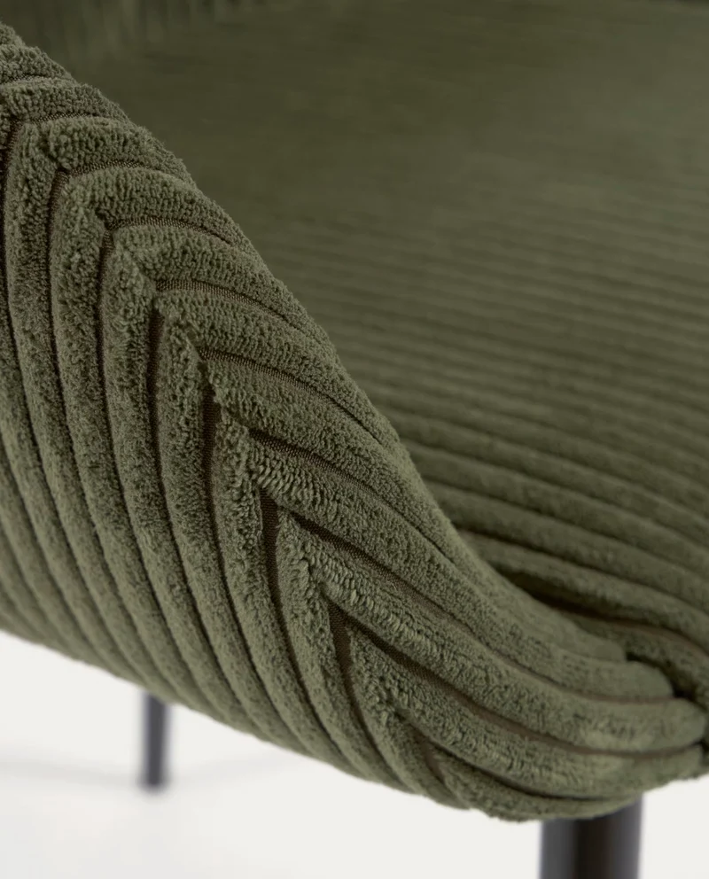 Konna Chair Dark Green & Black Leg