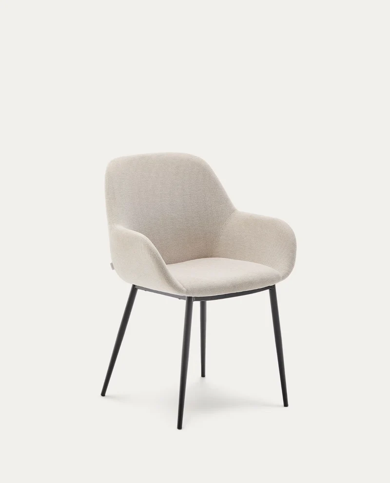 Konna Chair Beige & Black Leg