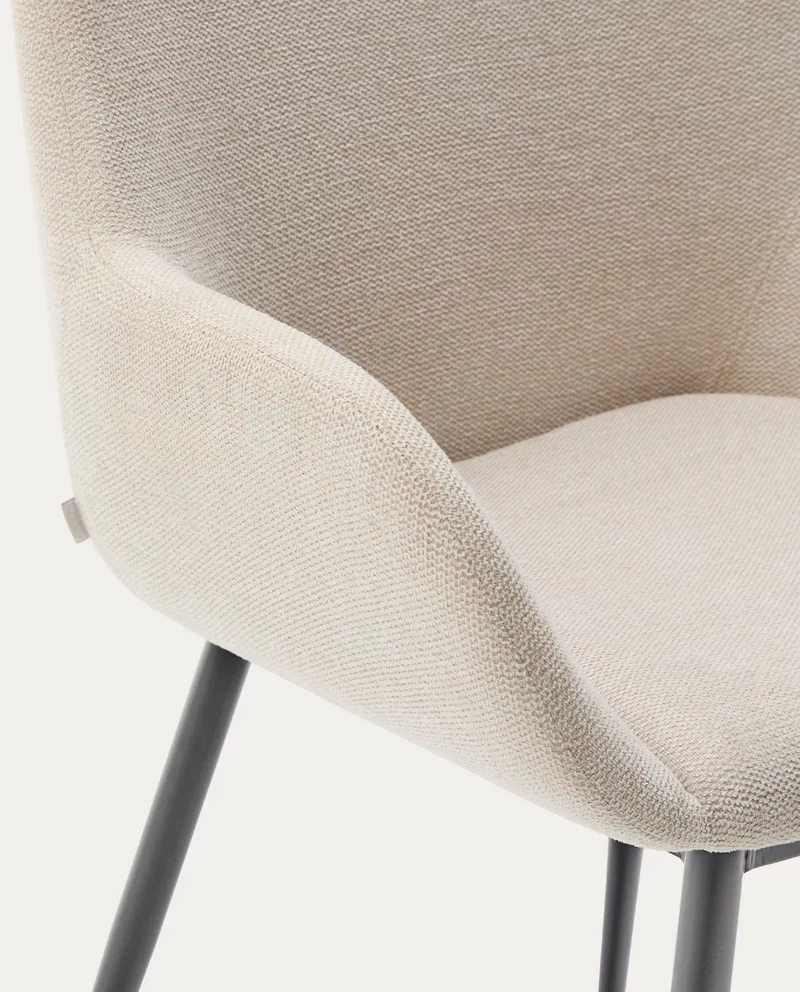 Konna Chair Beige & Black Leg