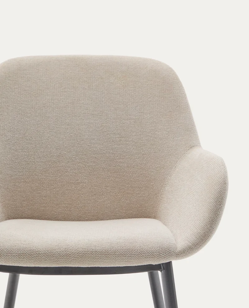 Konna Chair Beige & Black Leg