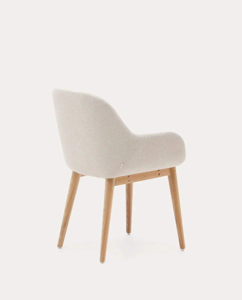 Konna Chair Beige & Natural Finish
