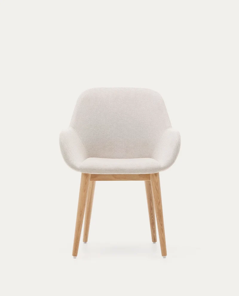 Konna Chair Beige & Natural Finish