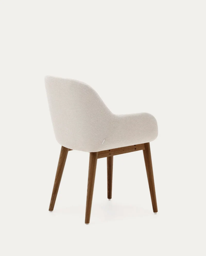 Konna Chair Beige & Dark Finish