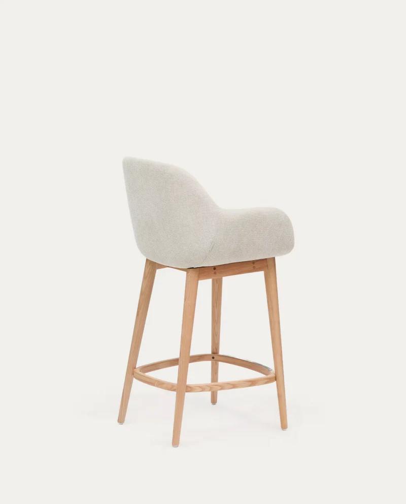 Konna Stool Beige & Light Finish 65 cm