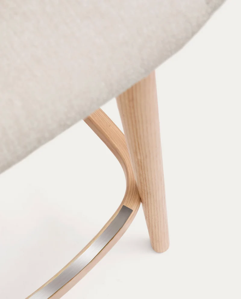 Konna Stool Beige & Light Finish 65 cm