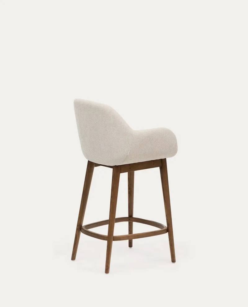 Konna Stool Beige & Dark Finish 65cm