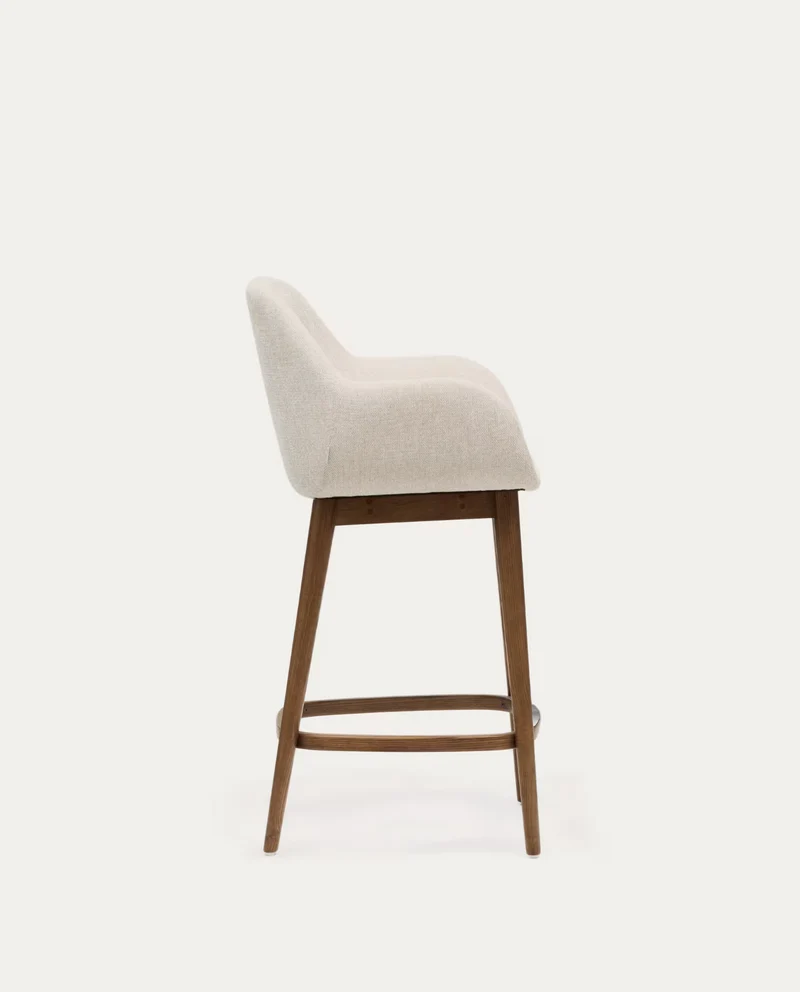 Konna Stool Beige & Dark Finish 65cm