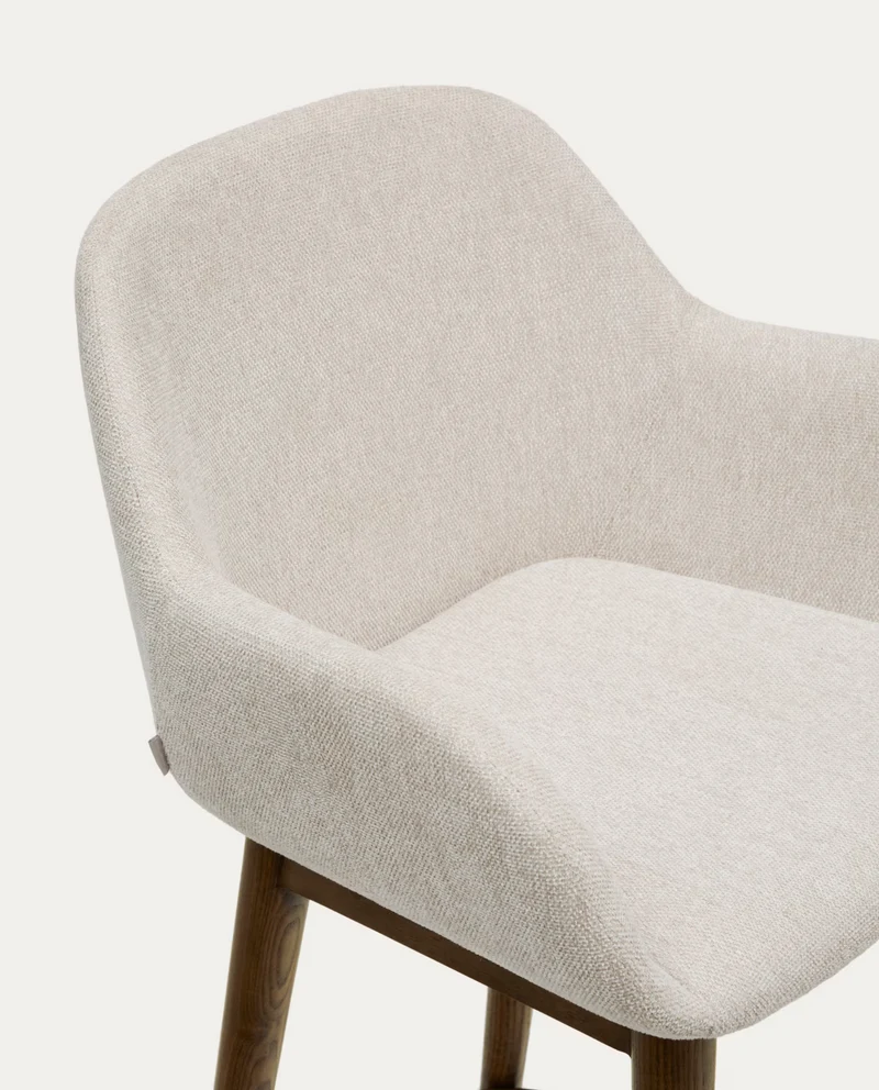 Konna Stool Beige & Dark Finish 65cm