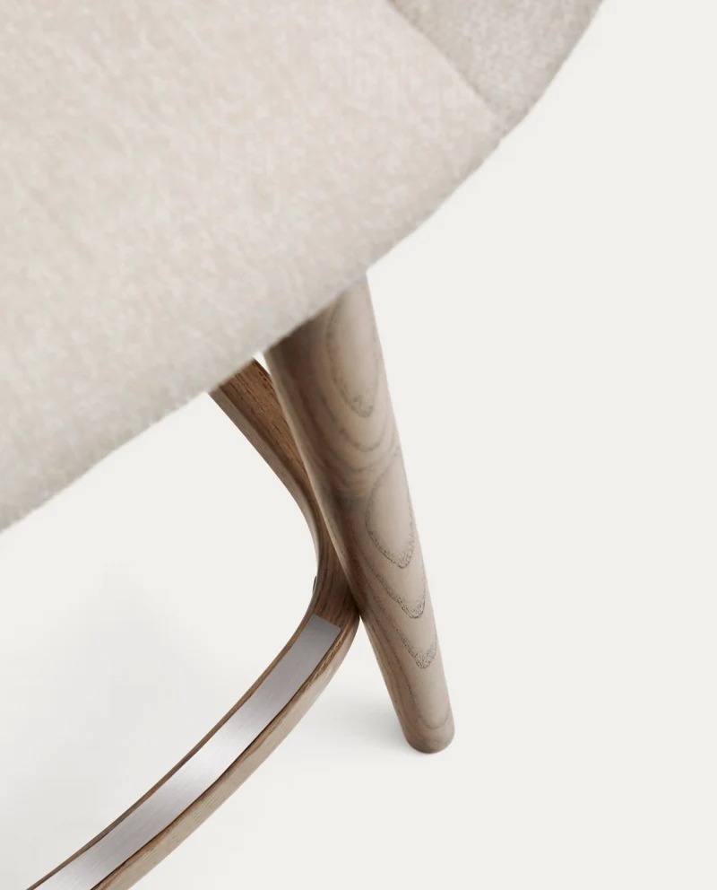 Konna Stool Beige & Dark Finish 65cm