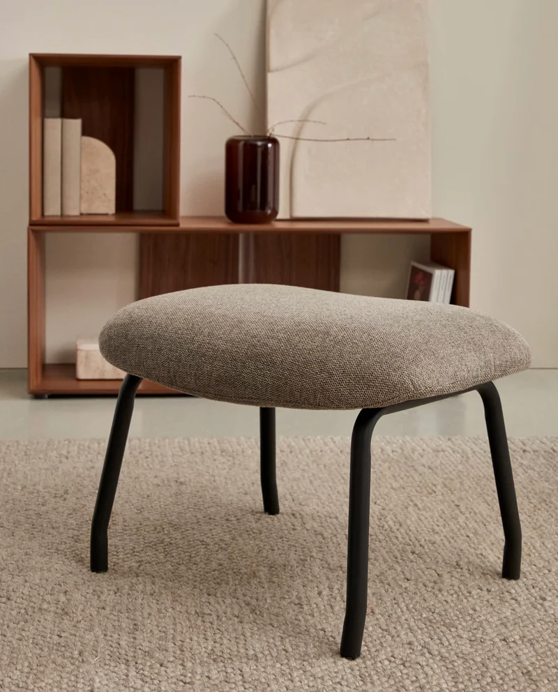 Belina Footrest Light Brown & Black Leg