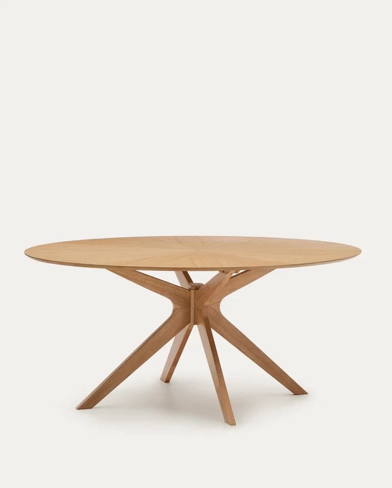 Naanim Oval Table Oak Finish