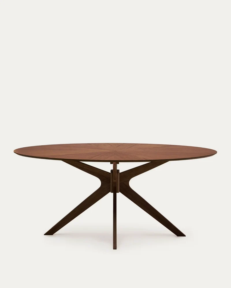 Naanim Oval Table Walnut Finish