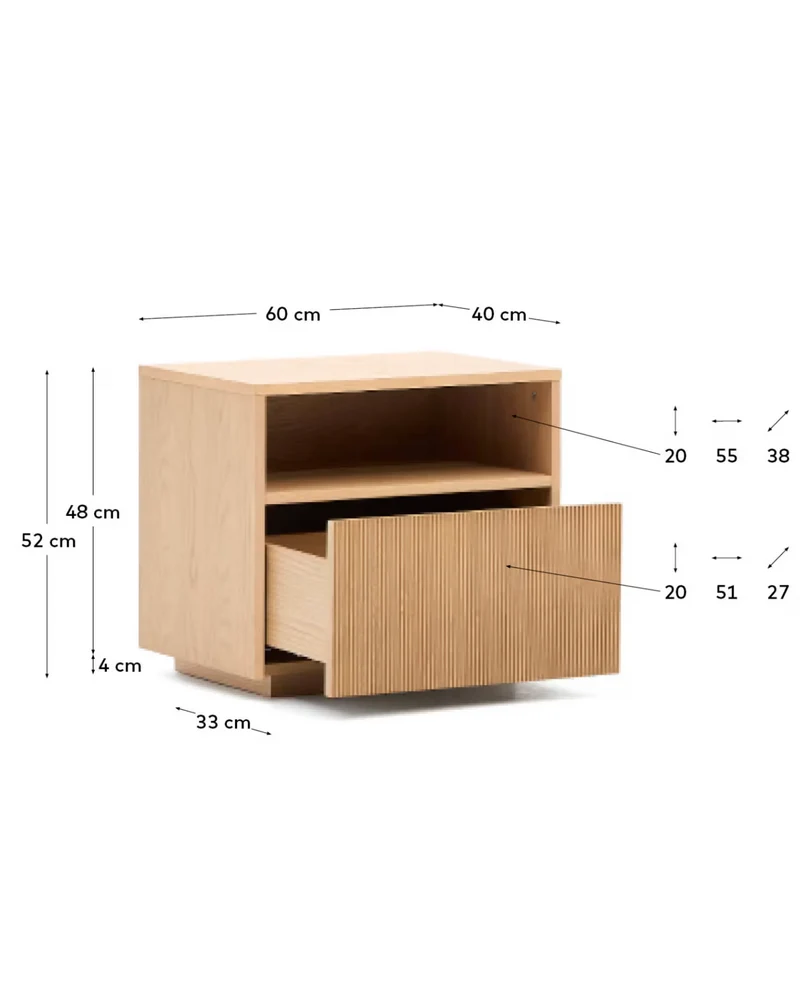 Helvine Bedside Table
