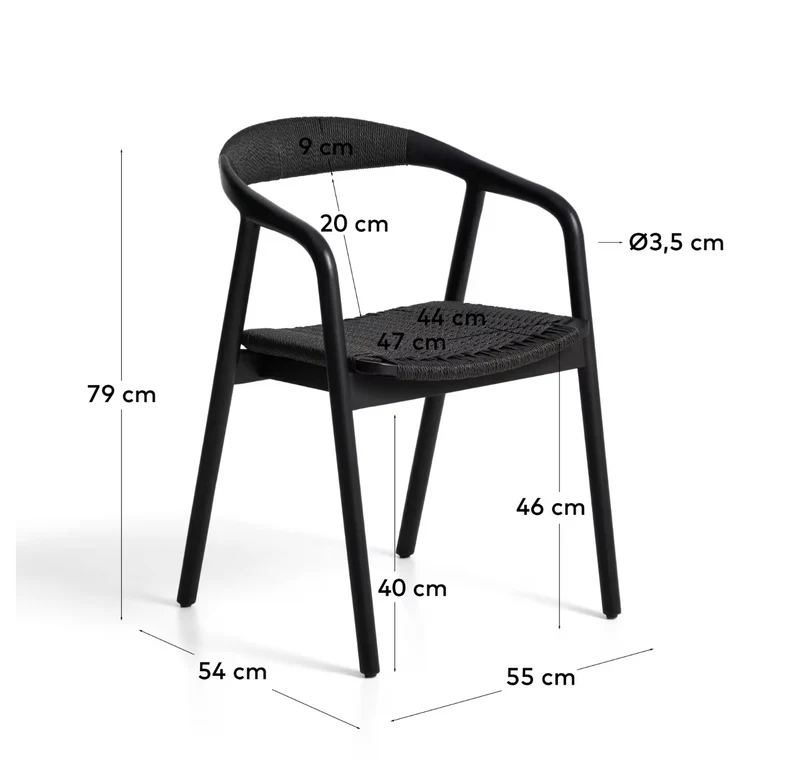 Derile Chair Black Finish