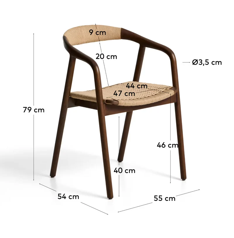 Derile Chair Walnut Finish