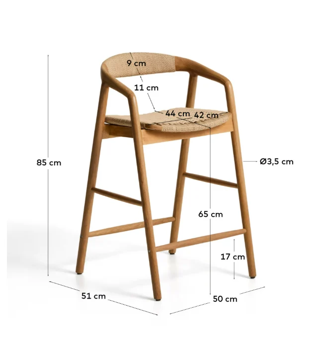 Derile Stool Oak Finish