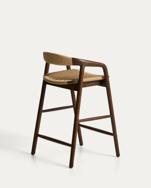 Derile Stool Walnut Finish