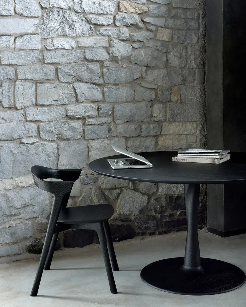 Torsion Round Dining Table - Oak Black