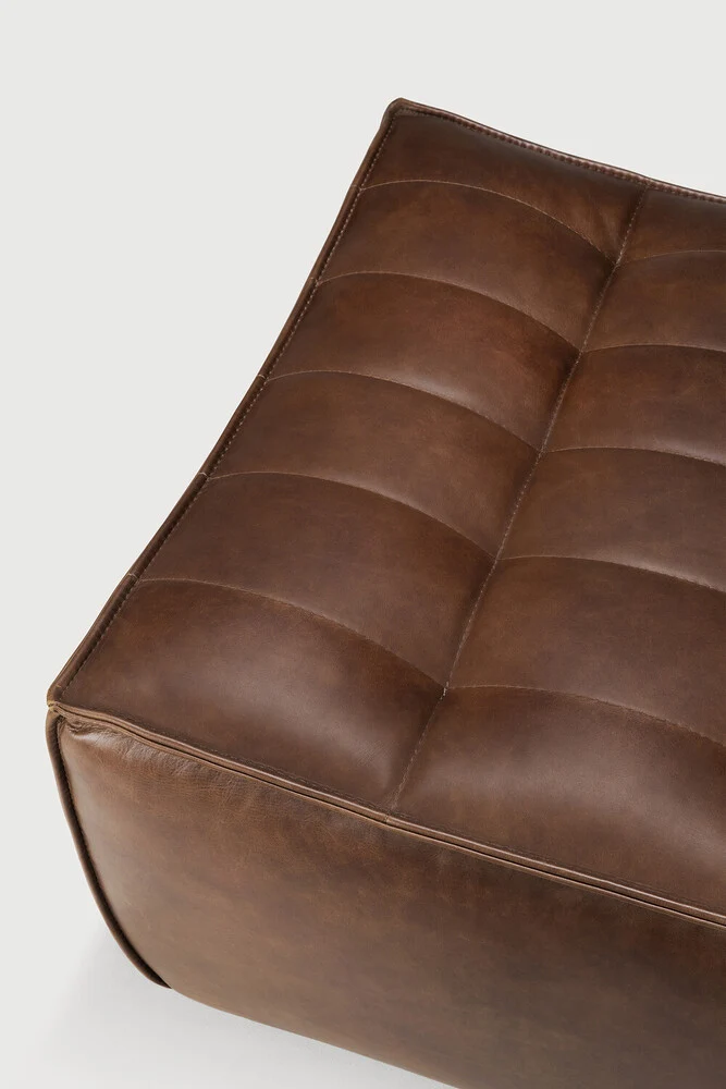 N701 Footstool - Chestnut Leather