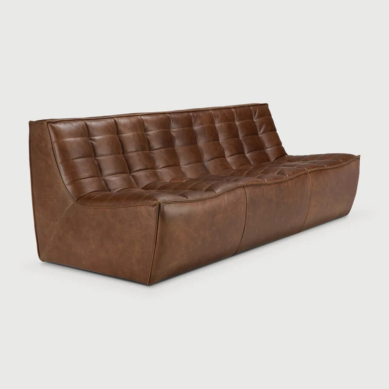 N701 3 Seater - Chestnut Leather