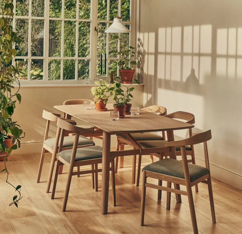 Borough Rectangular Dining Table, Natural Oak
