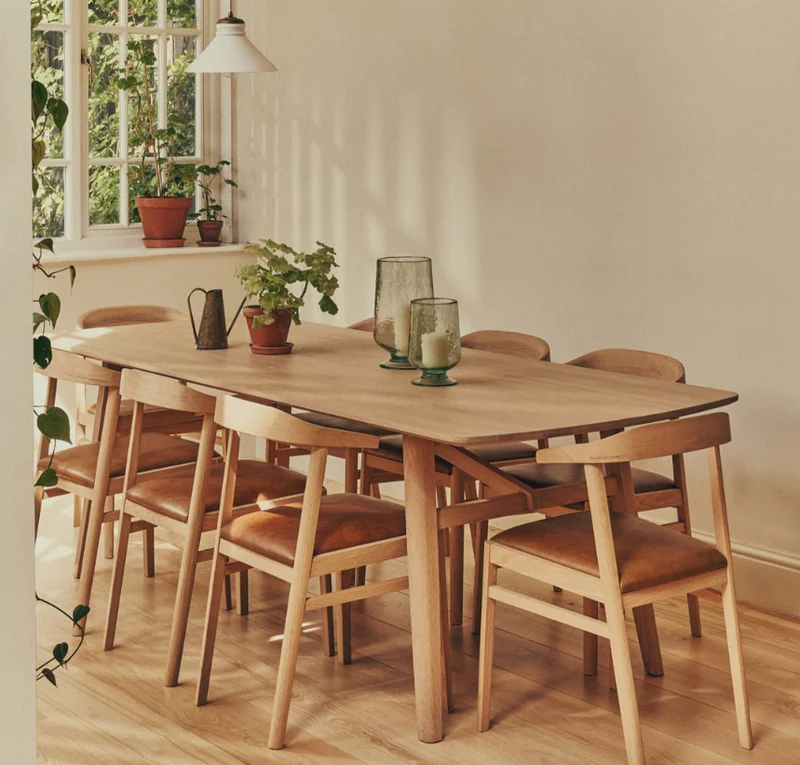 Borough Rectangular Dining Table, Natural Oak