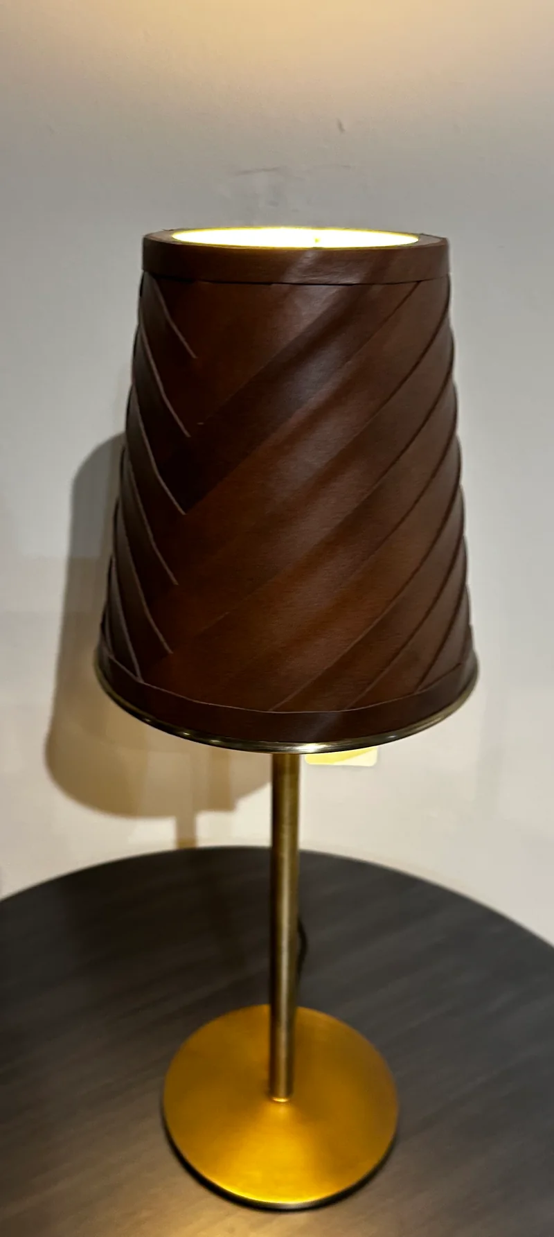Gold & Brown Table Lamp