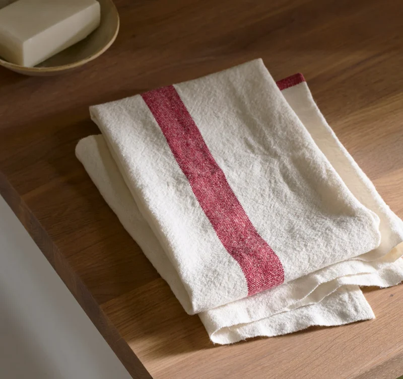 Quinn Linen Stripe Tea Towel
