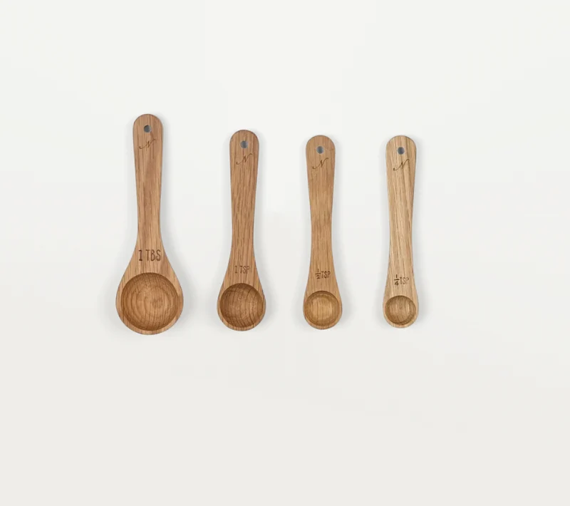 Orford Wooden Measuring Spoons, Set of 4