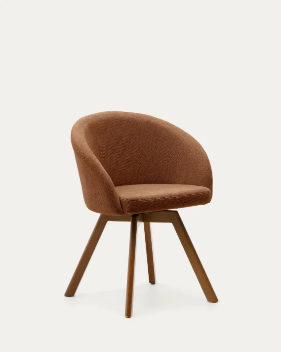 Marvin Swivel Chair Brown Chenille