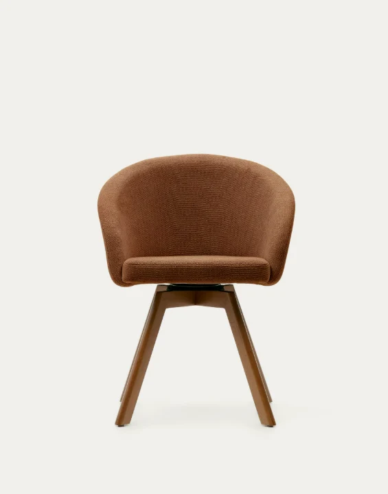 Marvin Swivel Chair Brown Chenille