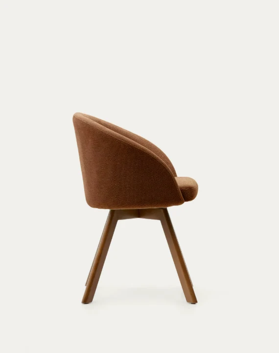 Marvin Swivel Chair Brown Chenille